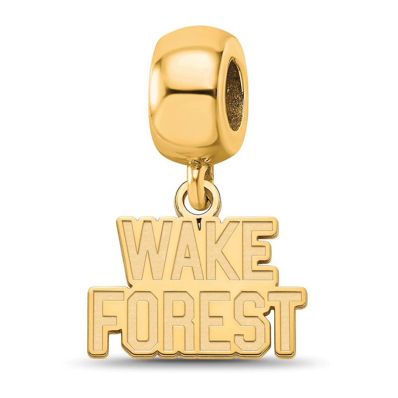 14k Gold Plated Silver Wake Forest University Xs Dangle Bead Charm